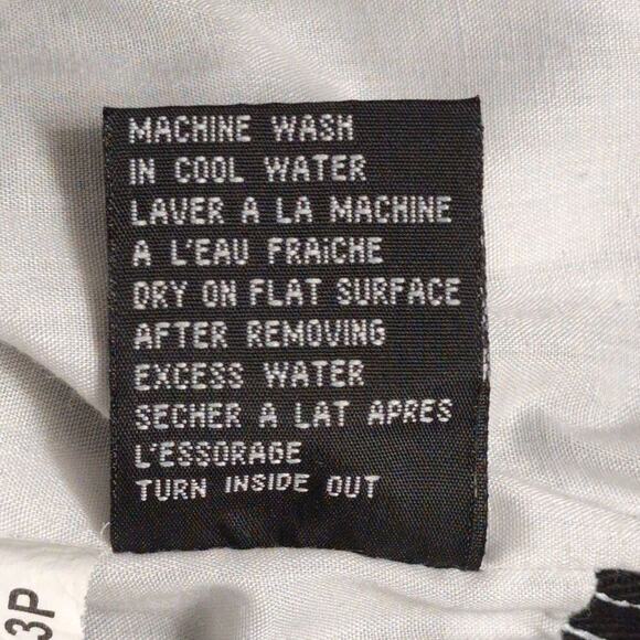 Tripp NYC Black White Striped Asymmetrical Zip Biker Jacket Moto Size M - Picture 8 of 9